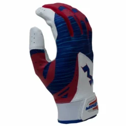 Kelly's Ultimate Sports Miken Pro Adult Batting Gloves (Red/White/Blue) MBGL18-RWB