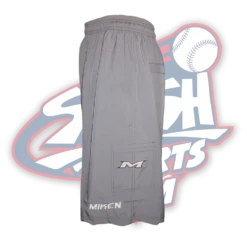 Kelly's Ultimate Sports Miken Microfiber Shorts (Grey) -Baseball Apparel Store Miken Shorts Grey Side