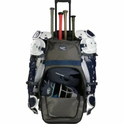 Kelly's Ultimate Sports Rawlings Wheeled Catchers Backpack Bag - R1801 -Baseball Apparel Store R1801 N 46 png