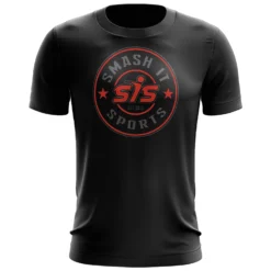 Kelly's Ultimate Sports Smash It Sports EVO-Tech Short Sleeve Shirt - Black Red/Charcoal Circle Logo