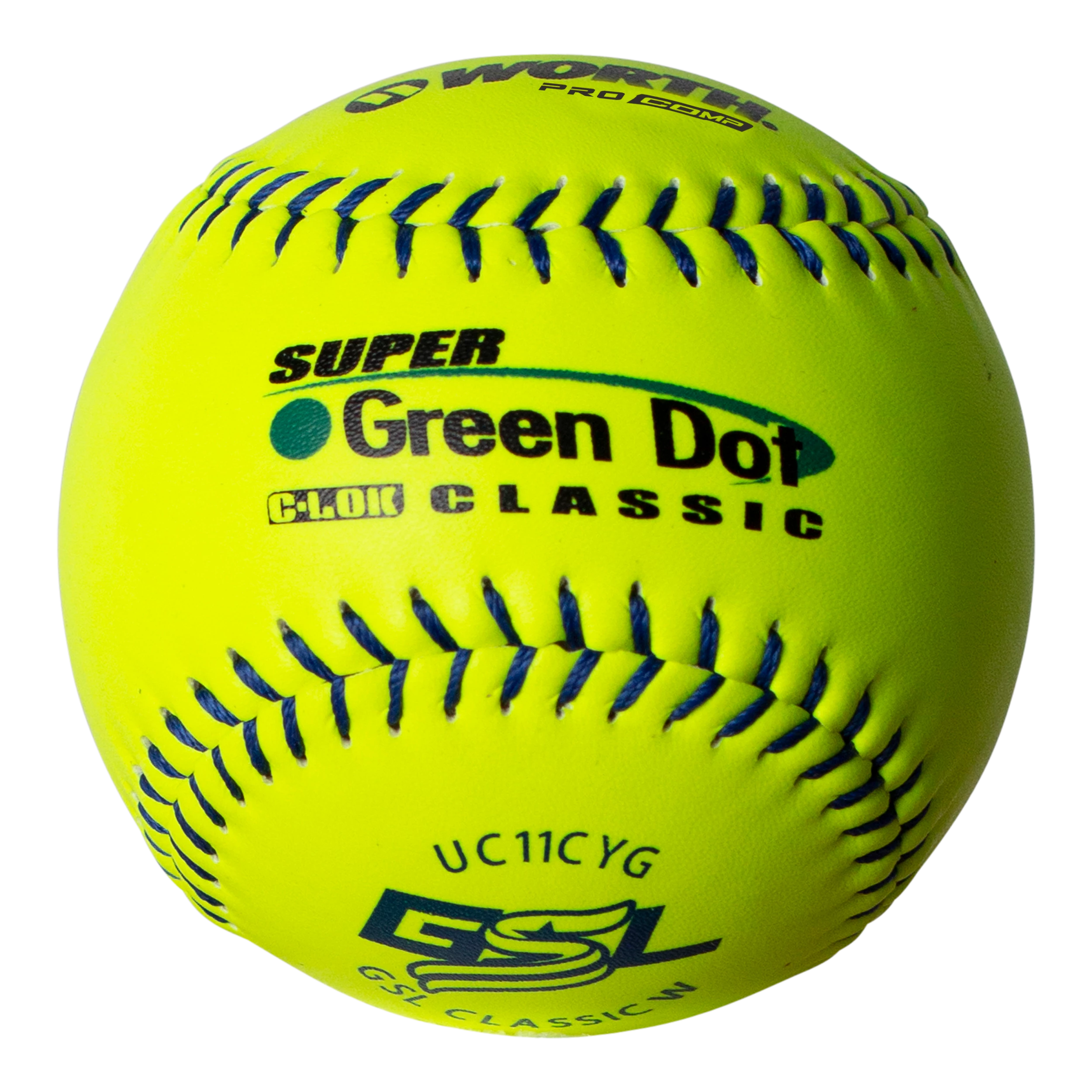 Kelly's Ultimate Sports Worth Super Green Dot Class W Composite 44/400 GSL 11" Slowpitch Softballs - UC11CYG 3 Kelly's Ultimate Sports Worth Super Green Dot Class W Composite 44/400 GSL 11" Slowpitch Softballs - UC11CYG