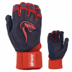 Kelly's Ultimate Sports Viper Grindstone Long Cuff Batting Glove - Navy/Red