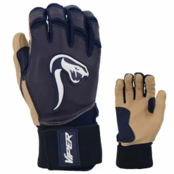 Kelly's Ultimate Sports Viper Grindstone Long Cuff Batting Glove - Navy/Tan