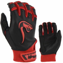 Kelly's Ultimate Sports Viper Grindstone Short Cuff Batting Glove - Black/Red