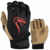 Kelly's Ultimate Sports Viper Grindstone Short Cuff Batting Glove - Black/Tan/Red