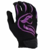 Kelly's Ultimate Sports Viper Lite Premium Batting Gloves Leather Palm - Black /Purple