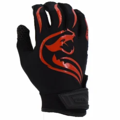 Kelly's Ultimate Sports Viper Lite Premium Batting Gloves Leather Palm Black/Red
