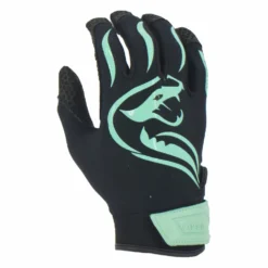 Kelly's Ultimate Sports Viper Lite Premium Batting Gloves Leather Palm - Black/Mint