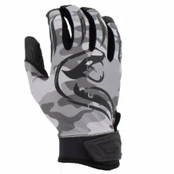 Kelly's Ultimate Sports Viper Lite Premium Batting Gloves Leather Palm - Snow Camo