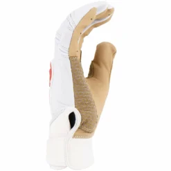 Kelly's Ultimate Sports Viper Grindstone Short Cuff Batting Glove - White/Tan/Red -Baseball Apparel Store Viper Short Cuff White Tan Red 4