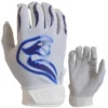 Kelly's Ultimate Sports Viper Lite Premium Batting Gloves Leather Palm - Team Edition - White/Carolina/Purple -Baseball Apparel Store Viper Team White Carolina Purple