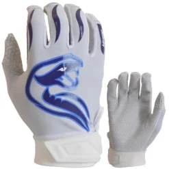 Kelly's Ultimate Sports Viper Lite Premium Batting Gloves Leather Palm - Team Edition - White/Carolina/Purple