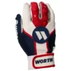 Kelly's Ultimate Sports Worth Team Batting Gloves (Red/White/Blue) -Baseball Apparel Store WBATGL RWB Outside