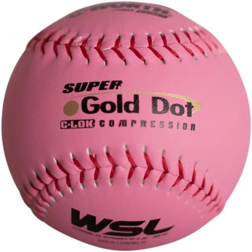 Kelly's Ultimate Sports Worth Pink Super Gold Dot Composite 44/400 WSL 12" Slowpitch Softballs - WPS12WSLC 7 Kelly's Ultimate Sports Worth Pink Super Gold Dot Composite 44/400 WSL 12" Slowpitch Softballs - WPS12WSLC -Baseball Apparel Store WPS12WSLC