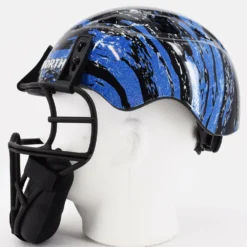 Kelly's Ultimate Sports Worth Legit Slowpitch Softball Pitchers Helmet Mask Blue Line - Limited Edition Print -Baseball Apparel Store Worth Helmet Blue Line2