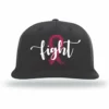 Kelly's Ultimate Sports Breast Cancer Awareness - Fight - Black Hat -Baseball Apparel Store black fight hat