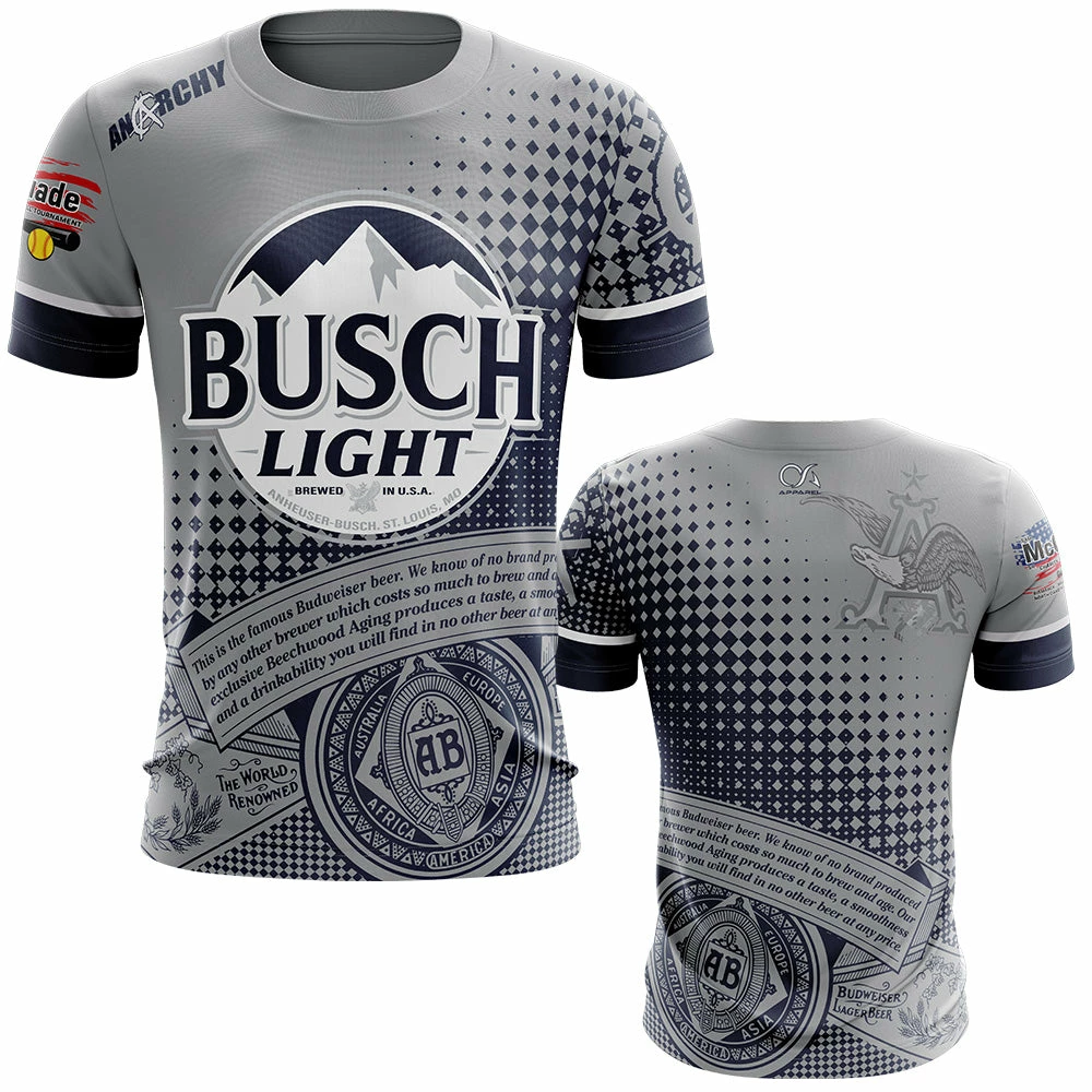 Kelly's Ultimate Sports Anarchy Busch Light Short Sleeve Shirt 3 Kelly's Ultimate Sports Anarchy Busch Light Short Sleeve Shirt