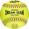 Kelly's Ultimate Sports Rawlings Dream Seam ASA/NFHS 47/375 11" Fastpitch Softballs - C11RYLA