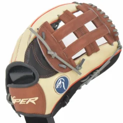Kelly's Ultimate Sports Viper Japanese Kip Leather Slowpitch Softball Fielding Glove Carmel Black Tan