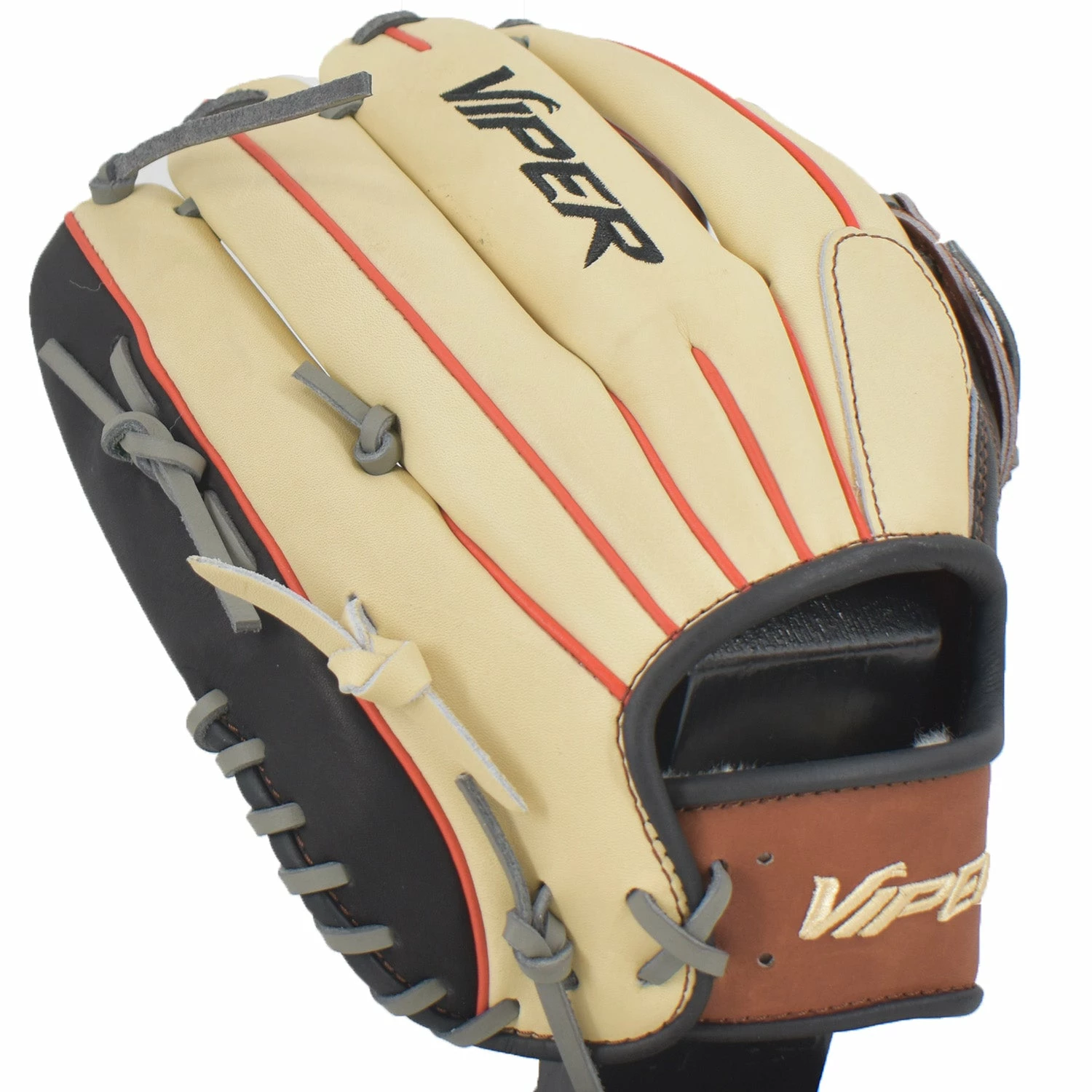 Kelly's Ultimate Sports Viper Japanese Kip Leather Slowpitch Softball Fielding Glove Carmel Black Tan 5 Kelly's Ultimate Sports Viper Japanese Kip Leather Slowpitch Softball Fielding Glove Carmel Black Tan - Image 3
