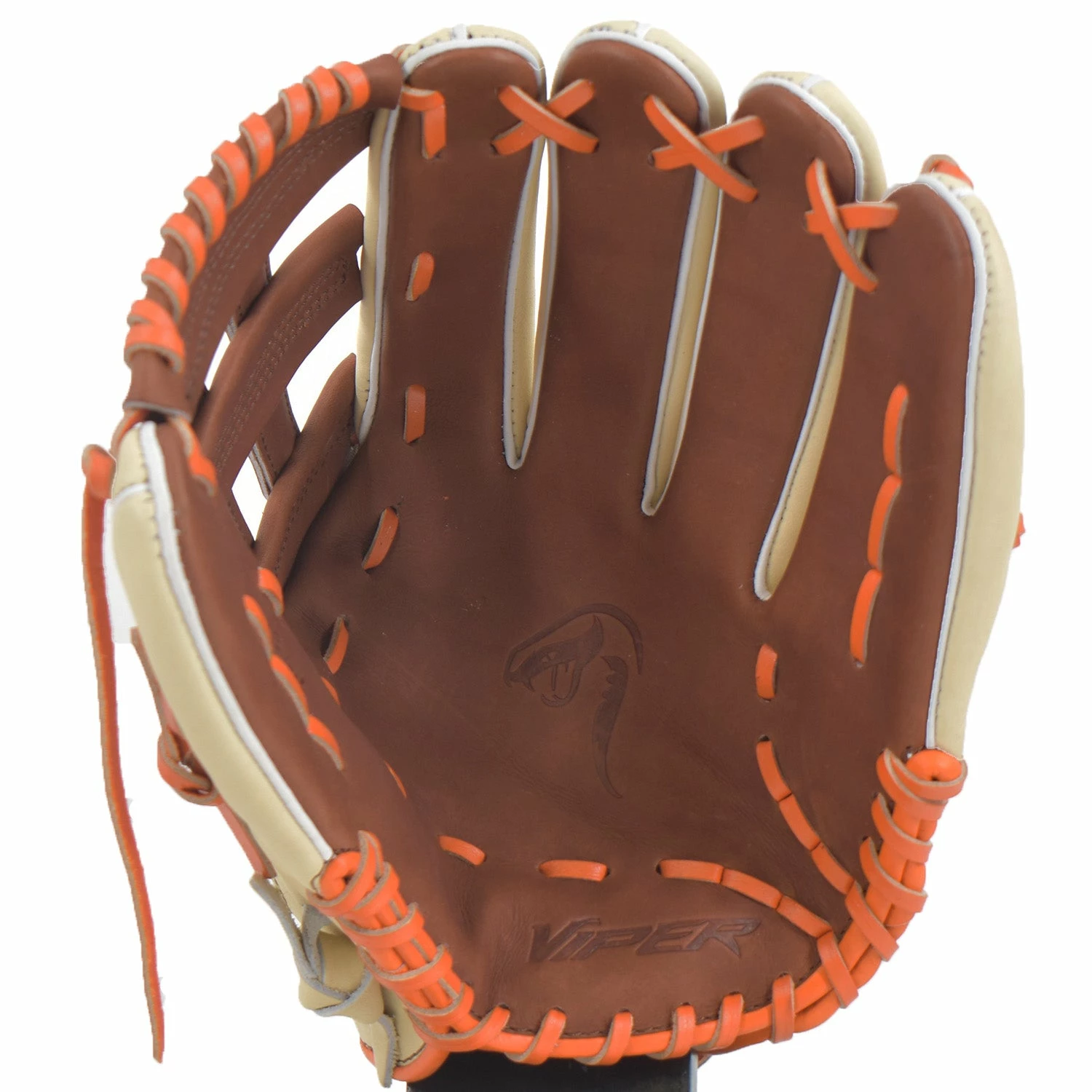 Kelly's Ultimate Sports Viper Japanese Kip Leather Slowpitch Softball Fielding Glove Carmel Tan Orange 4 Kelly's Ultimate Sports Viper Japanese Kip Leather Slowpitch Softball Fielding Glove Carmel Tan Orange - Image 2