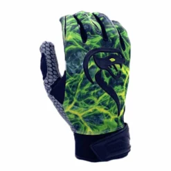Kelly's Ultimate Sports Viper Hex-Grip Palm Premium Batting Gloves-Green Lava