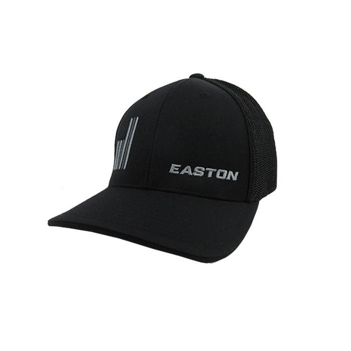 Kelly's Ultimate Sports Easton Hat By Pacific (404M) All Black/Grey Flag 3 Kelly's Ultimate Sports Easton Hat By Pacific (404M) All Black/Grey Flag