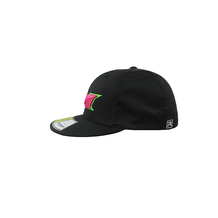 Kelly's Ultimate Sports Miken Hat By Richardson (PTS30) All Black/Neon Green/Pink 5 Kelly's Ultimate Sports Miken Hat By Richardson (PTS30) All Black/Neon Green/Pink - Image 3