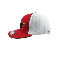 Kelly's Ultimate Sports Miken Hat By Richardson (R165) Red/White/Red/Volt/Black -Baseball Apparel Store hat mik rich red wht blk ylw blk 2