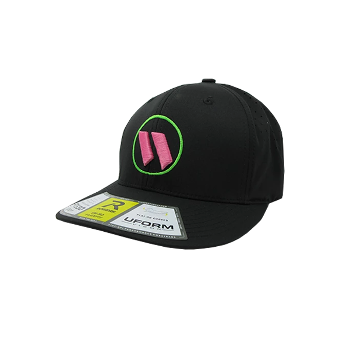 Kelly's Ultimate Sports Worth Hat By Richardson (PTS30) All Black/Neon Green/Pink 3 Kelly's Ultimate Sports Worth Hat By Richardson (PTS30) All Black/Neon Green/Pink