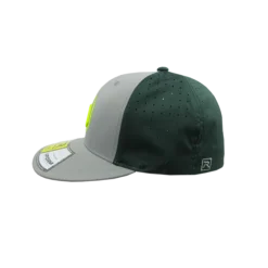 Kelly's Ultimate Sports Worth Hat By Richardson (PTS30) Grey/Dark Green/Grey/Volt/Volt -Baseball Apparel Store hat wor rich gry grn ylw 2