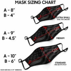 Kelly's Ultimate Sports OA Apparel Daily Face Cover - 10 Pack Bundle - Multiple Colors Available 11 Kelly's Ultimate Sports OA Apparel Daily Face Cover - 10 Pack Bundle - Multiple Colors Available -Baseball Apparel Store mask sizing chart 1
