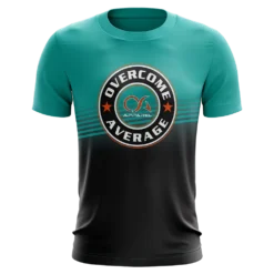 Kelly's Ultimate Sports Overcome Average Short Sleeve Shirt - Emblem (Teal/Black/Orange)