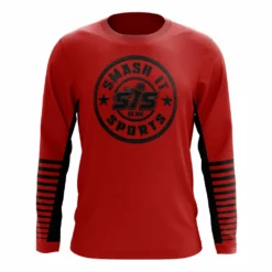 Kelly's Ultimate Sports Smash It Sports Long Sleeve Shirt (Red/Black Emblem)