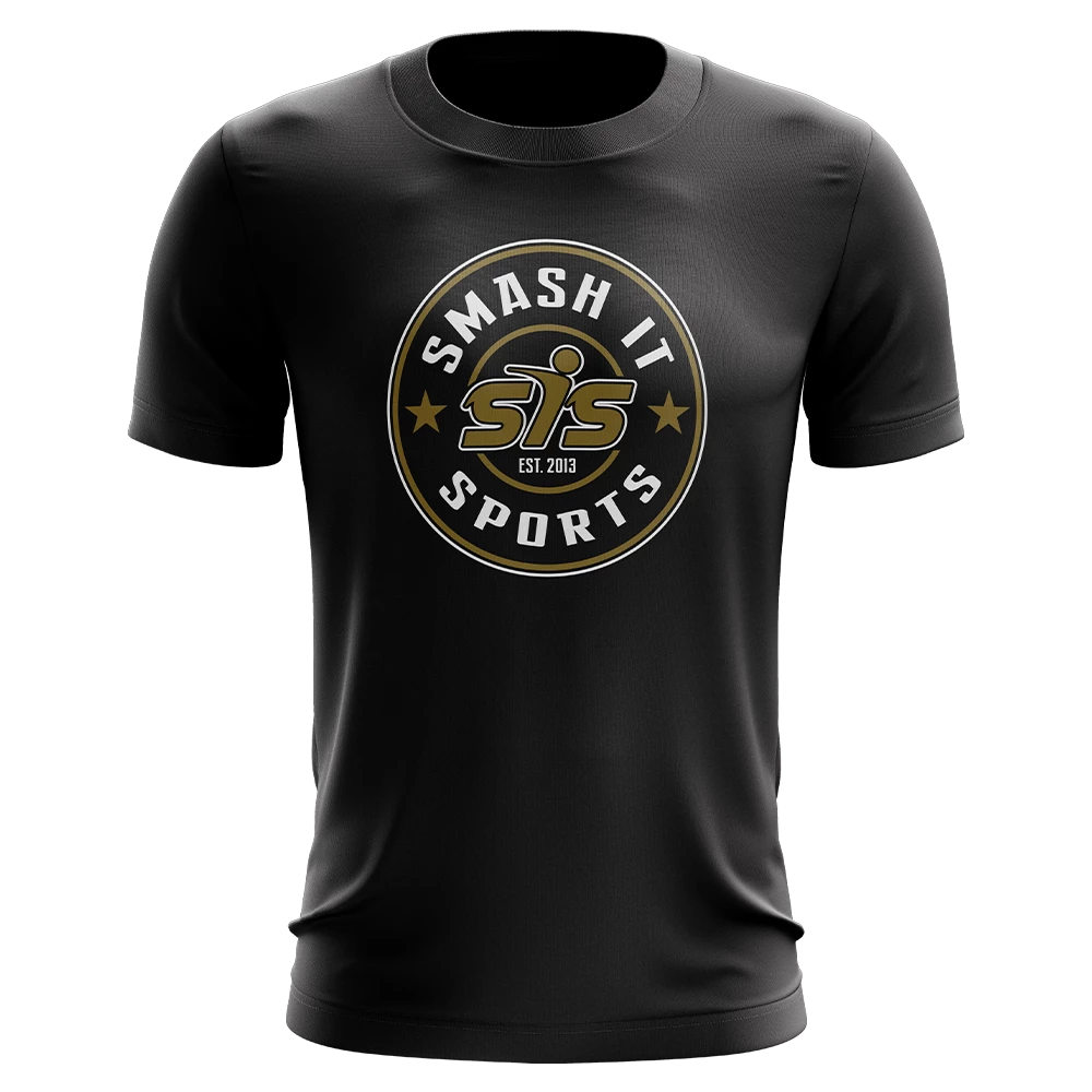 Kelly's Ultimate Sports Smash It Sports Short Sleeve Shirt - Emblem (Black/Vegas Gold) 3 Kelly's Ultimate Sports Smash It Sports Short Sleeve Shirt - Emblem (Black/Vegas Gold)