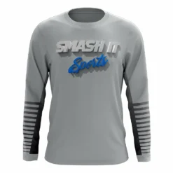 Kelly's Ultimate Sports Smash It Sports Long Sleeve Shirt (Charcoal/Blue Gradient Lines)