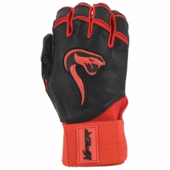 Kelly's Ultimate Sports Viper Grindstone Long Cuff Batting Glove - Black/Red