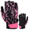 Kelly's Ultimate Sports Viper Lite Premium Batting Gloves Leather Palm - Viper Skin Edition - Pink/Black