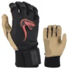 Kelly's Ultimate Sports Viper Grindstone Long Cuff Batting Glove - Black/Tan -Baseball Apparel Store viper long cuff black tan