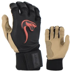 Kelly's Ultimate Sports Viper Grindstone Long Cuff Batting Glove - Black/Tan