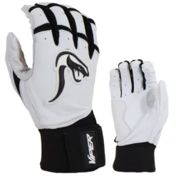 Kelly's Ultimate Sports Viper Grindstone Long Cuff Batting Glove - White/Black