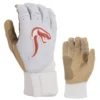Kelly's Ultimate Sports Viper Grindstone Long Cuff Batting Glove - White/Tan -Baseball Apparel Store viper long cuff white tan