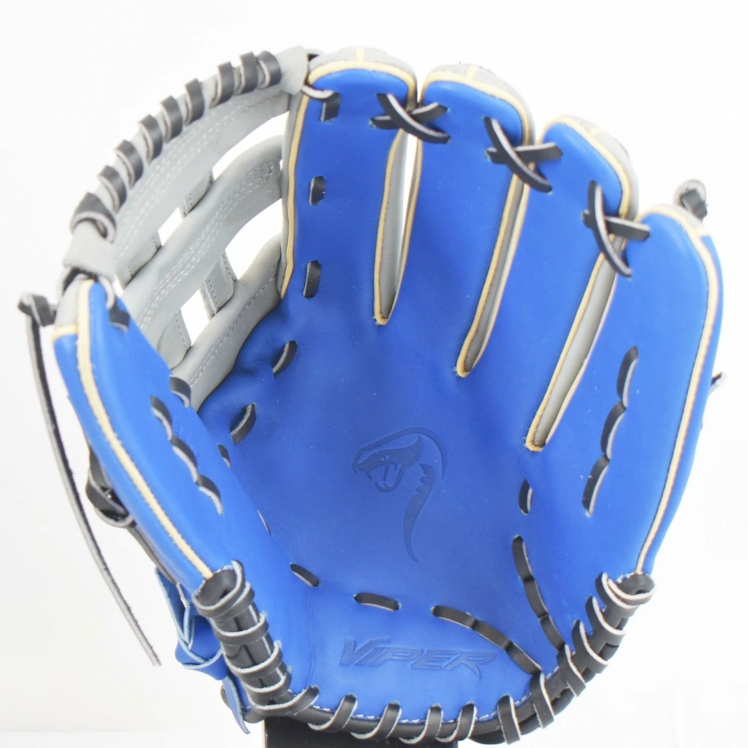 Kelly's Ultimate Sports Viper Japanese Kip Leather Slowpitch Softball Fielding Glove Royal/Grey/Tan 5 Kelly's Ultimate Sports Viper Japanese Kip Leather Slowpitch Softball Fielding Glove Royal/Grey/Tan - Image 3