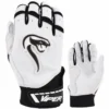 Kelly's Ultimate Sports Viper Grindstone Short Cuff Batting Glove - White/Black 2 Kelly's Ultimate Sports Viper Grindstone Short Cuff Batting Glove - White/Black -Baseball Apparel Store viper short cuff white black main