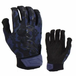 Kelly's Ultimate Sports Viper Lite Premium Batting Gloves Leather Palm - Viper Skin Edition - Navy/Black