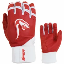 Kelly's Ultimate Sports Viper Grindstone Long Cuff Batting Glove - Red/White