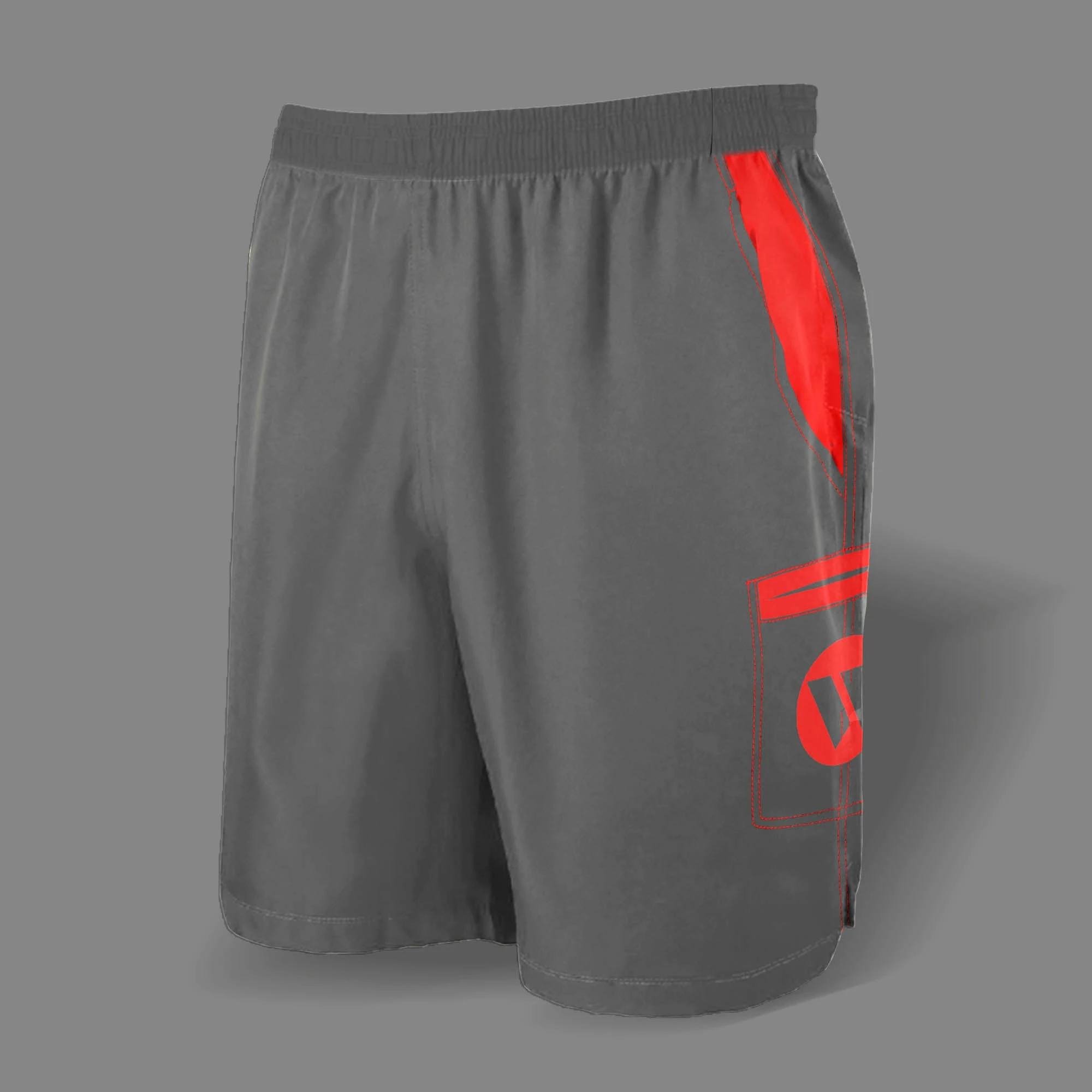 Kelly's Ultimate Sports Worth Microfiber Shorts (Grey/Red) 3 Kelly's Ultimate Sports Worth Microfiber Shorts (Grey/Red)